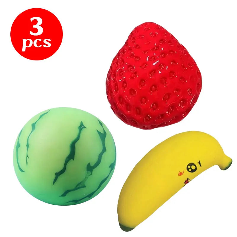 Fruits Squishy Toys Stress Relief Anti-Anxiety Stretchy Slow Rebound Banana Corn Eggplant Carrot Banana Watermelon Squeeze Toys