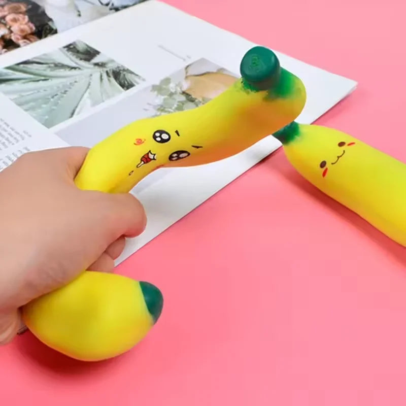Fruits Squishy Toys Stress Relief Anti-Anxiety Stretchy Slow Rebound Banana Corn Eggplant Carrot Banana Watermelon Squeeze Toys