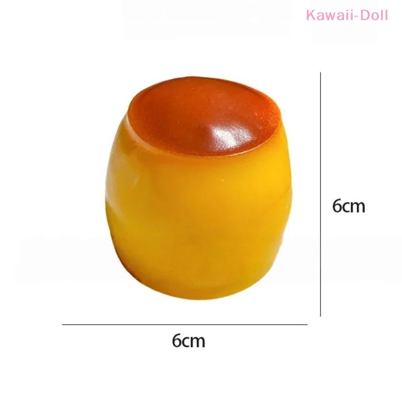 [DO]Simulation Caramel Pudding Squeeze Toy With Crispy Crunch Sound Stress Relief Toys For Stress Relief Daily Play[DO]