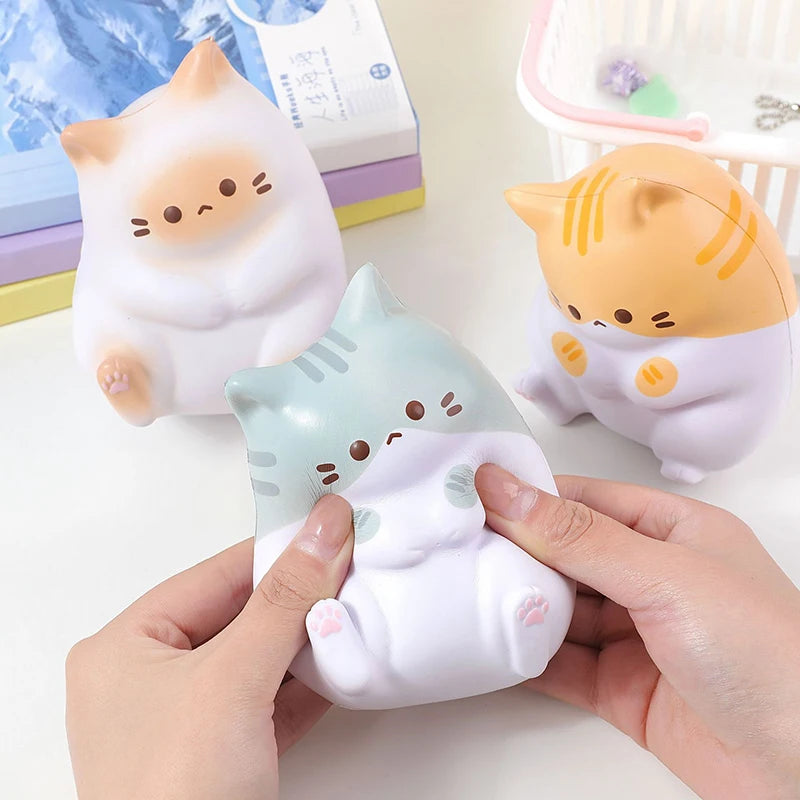 New Cat Stress Relief  Toy PU Slow Rising Squeeze Antistress Ball Cartoon Table Ornaments  Stress Reliever Toys