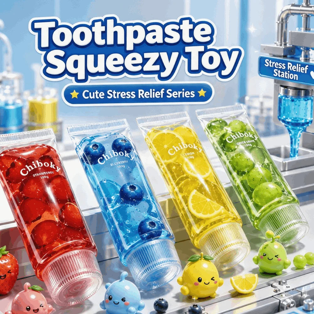 Toothpaste Stress Ball Squishy Shapeable Toy Soft Slow Rising Deformable Asmr Fidget Toys for Kids & Adults Anti Stress Gifts