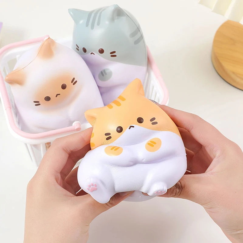 New Cat Stress Relief  Toy PU Slow Rising Squeeze Antistress Ball Cartoon Table Ornaments  Stress Reliever Toys