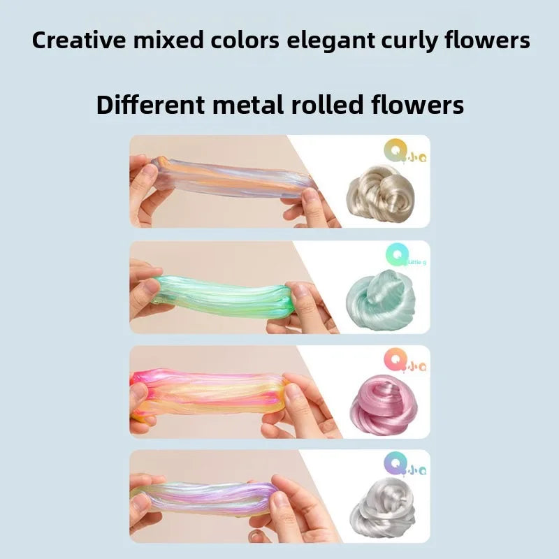 Stress Relief Toys Putty Crystal Vibrant Glass Mud Playdough Reusable Non-Newtonian Fluid Children's Toy Pinchle Birthday Gift