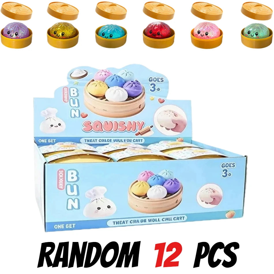 Dumpling Squishy Mysteries Dumplings Stress Relief Fidget Toys Home Office Desk Accessories Party Gift Mystery Dumpling Squishy