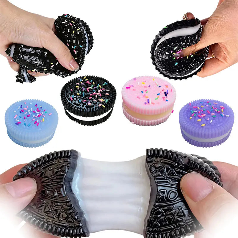 Stress Relief Biscuit Squishy Toys Stress Anxiety Relief Squeeze Fidget Toys Moldable Ultra-Soft Slow Rebound for Adults Gifts