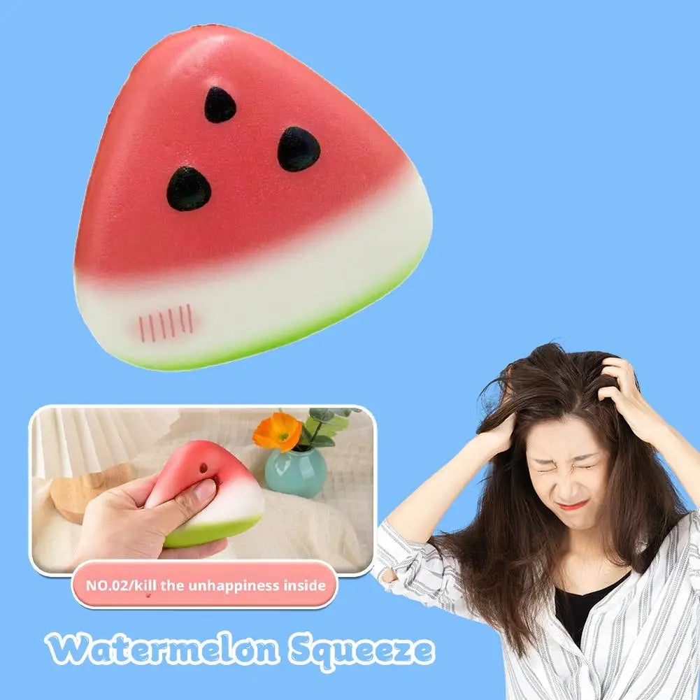 Stress Relief Fruit Toy Soft Slow Rising Watermelon Squishy Upgrade Squishy  Stress Balls Autism Sensory Toys